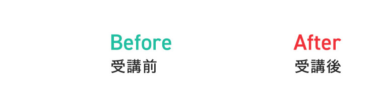 Before 受講前 After 受講後